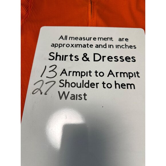 Lauren Ralph Lauren Womens Orange Ribbed Long Sleeve Half-Zip Top M - Picture 10 of 10